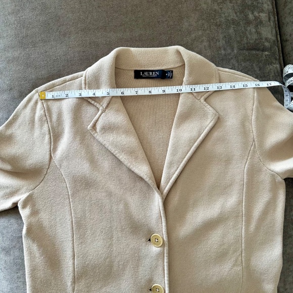 LAUREN RALPH LAUREN Sweater Knit Cotton Blend Blazer CURRENT FALL Collection, M - Picture 9 of 16